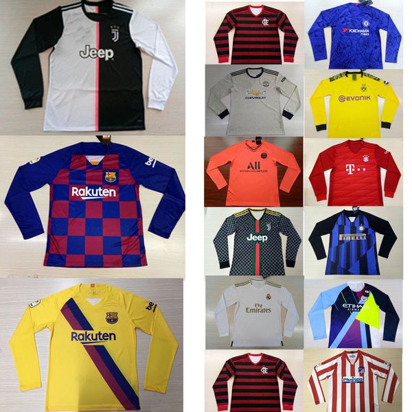 

Long sleeves soccer jerseys Atletico Madrid flamenco Milan men 2019 2020 new Thailand jersey football shirt
