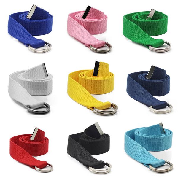 

canvas belt for women men strap casual female waist belts with plastic buckle harajuku solid color fashion waistband, Black;brown