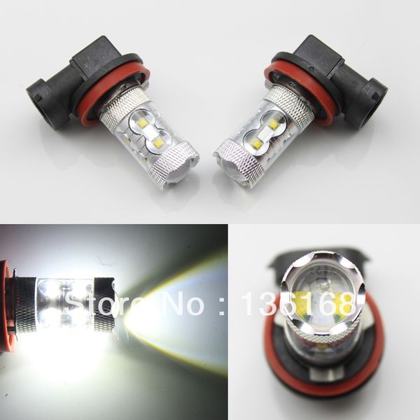 

2x 50w bright white h11 cree chips led 12v dc/24v dc fog led lighting canbus