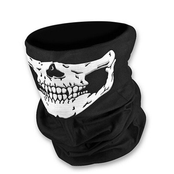 

new 1 piece unique fashion motorcycle skull ghost mask windproof mask outdoor warm balaclavas scarf, Blue;gray