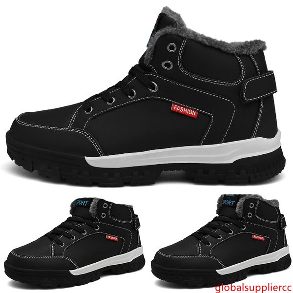 

drop shipping lace cool designer pattern5 soft black plush good man boy men boots mens sneakers boot trainers outdoor walking shoes