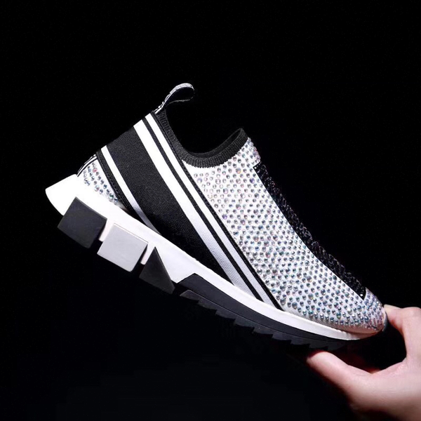 

new mens gabbana sorrento brand sneakers crystals black urban style geometric sole slip-on trainer women mesh shoes casual shoes size 3b78f#