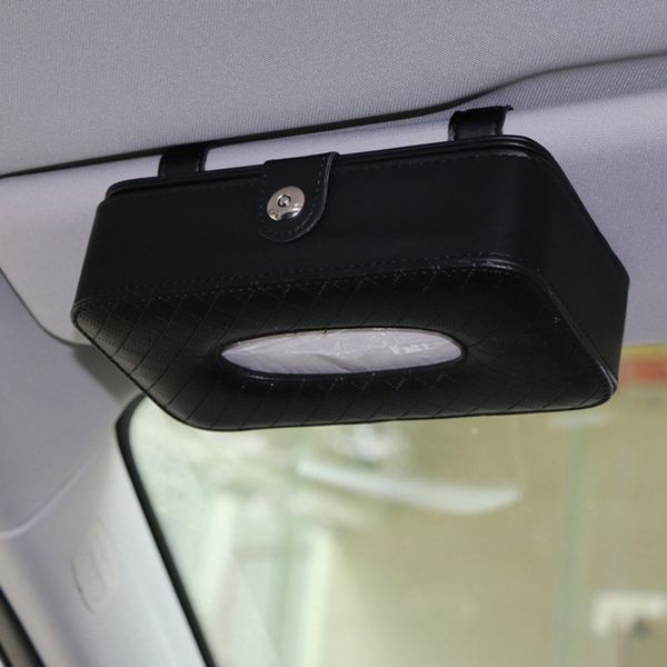 

новый 3 цвет новый автомобиль styling солнцезащитный козырек tissue box pu кожаный чехол бумаги держатель автоаксессуары