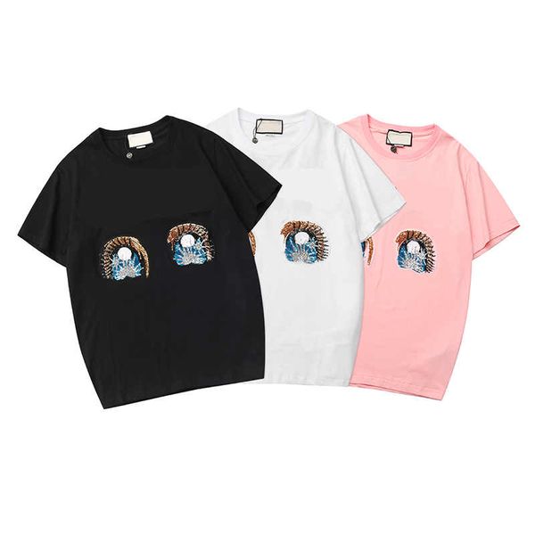 

designer men women brand t shirt fashion cute luxury black white pink color disign luxury men women t shirt summer casual brand t shirt