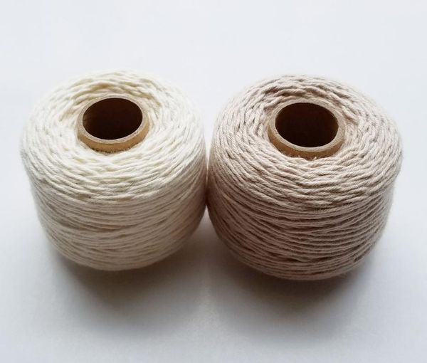 

100% natural cotton rope 120m/roll twine cords for packing accessory, Black;white