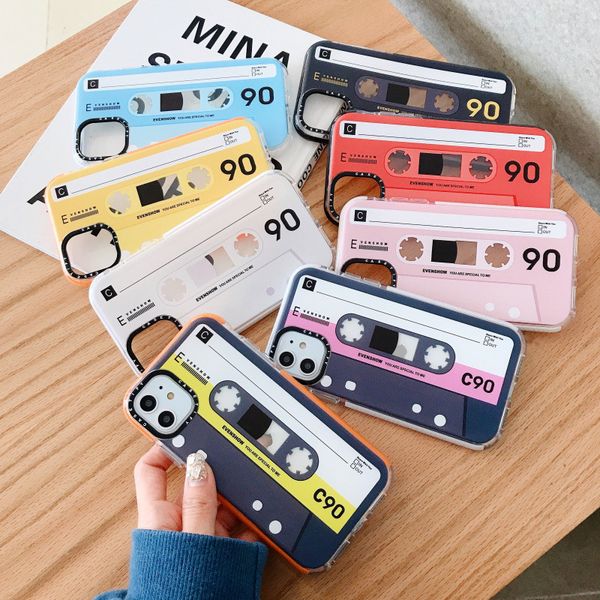 

luxury designer retro tape silicone anti-drop case for iphone 11 pro x xs max 6s 7 8 plus soft silicone cover for iphone 11