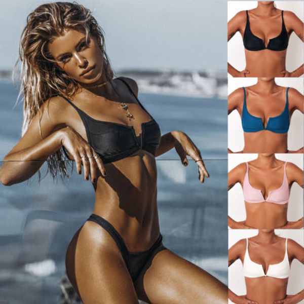 

мягкий бюстгальтер бикини топ купальник женщины бандаж пуш-ап треугольник купальники купание
