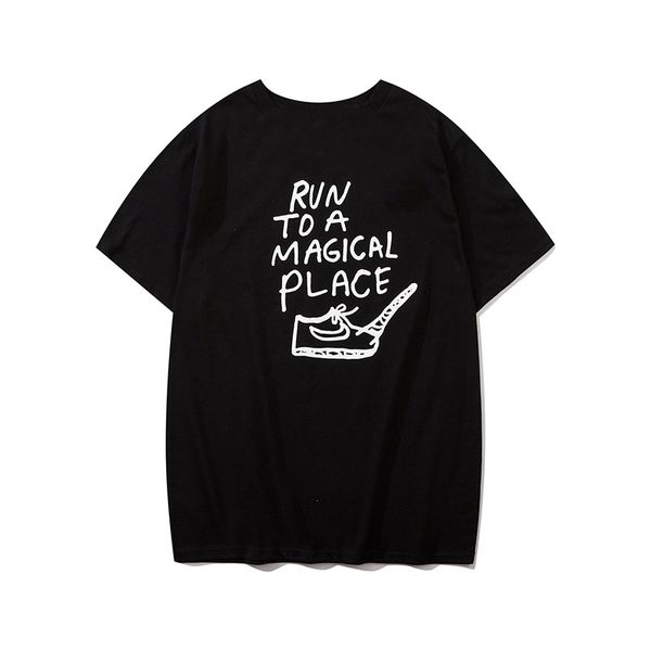 

2020 summer men and women t-shirt new street shooting tide fun men and women couple models short sleeve spot wholesale1, White