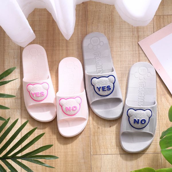 

home slippers couple summer indoor non-slip bathroom slippers outdoor fashion cushioning casual women beach shoes 35-44 tux93, Black