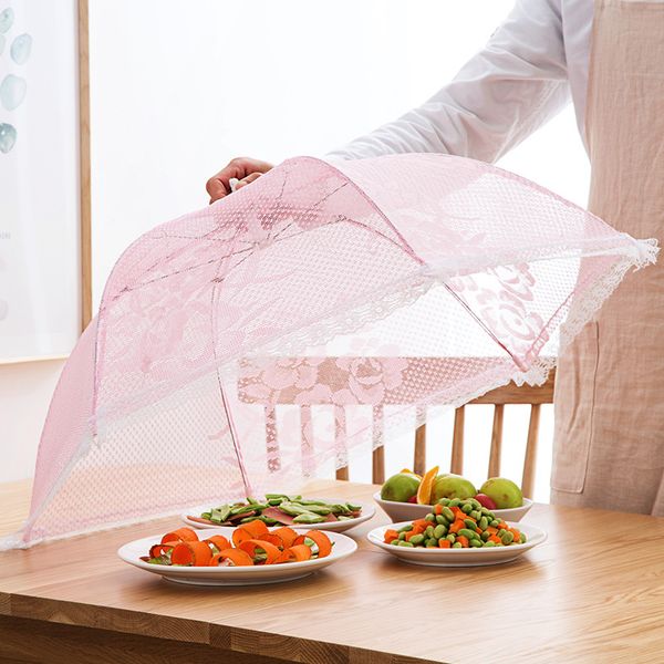 

other kitchen, dining & bar lace umbrella shape cover picnic kitchen anti mosquito net table tent meal mesh tools