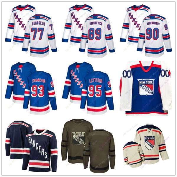 

Tony DeAngelo Pavel Buchnevich Vladislav Namestnikov Mika Zibanejad Vinni Lettieri Jersey 2019 Men Women Youth Kid New York Rangers Winter C