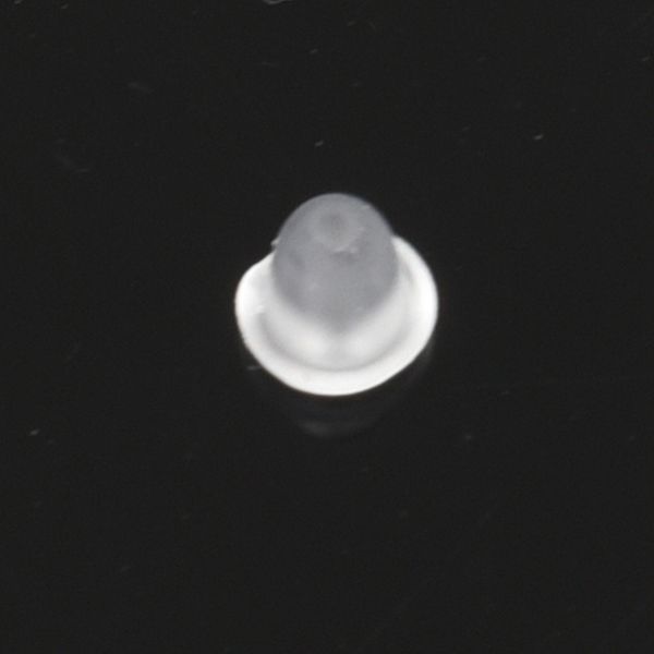 

100pcs translucent rubber earring ser backs white 4mmx6mm earplugs