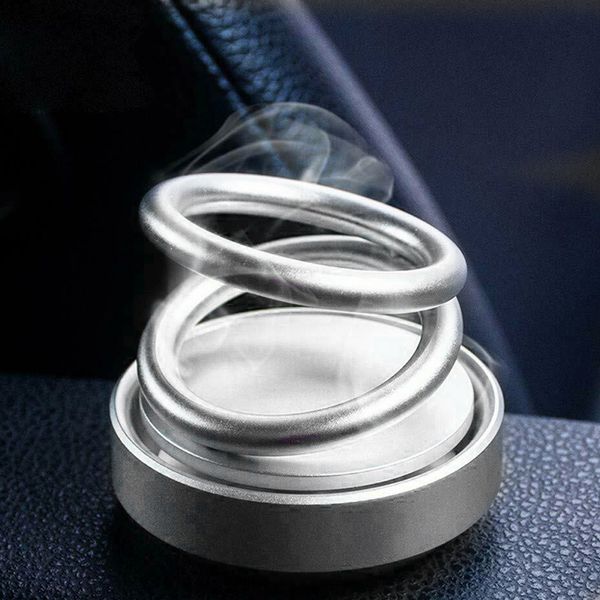

metal rotating fragrance case perfume unique suspension double ring magnetic home air purifier car freshener