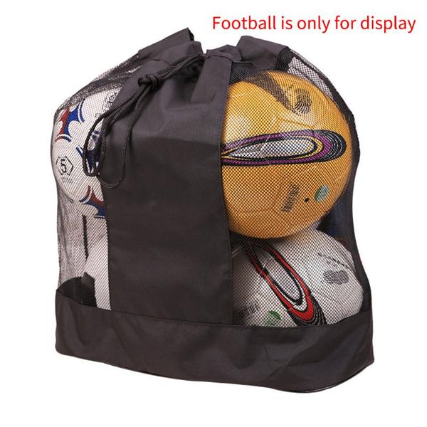 

soccer drawstring mesh ball bag basketball sack single shoulder oxford cloth sports equipment undeformable adjustable strap