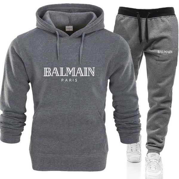 

Мужчины Спортивная толстовка и Кофты XXL Balmain Осень Зима Jogger Спортивные костюм мужские костюмы Sweat костюмы Set Plus S-XXXL элт