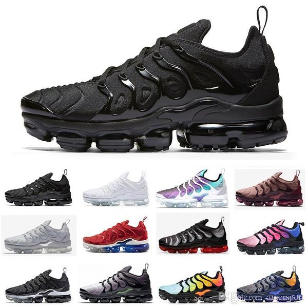 

2019 bumblebee tn plus men running shoes triple black white sunset p blue women shoes designer shoes sport sneakers trainers 36-45