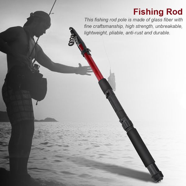 

sell fishing rod fiberglass pole casting 1.8-3.6m tackle spinning portable outdoor lightweight fishing rod reel