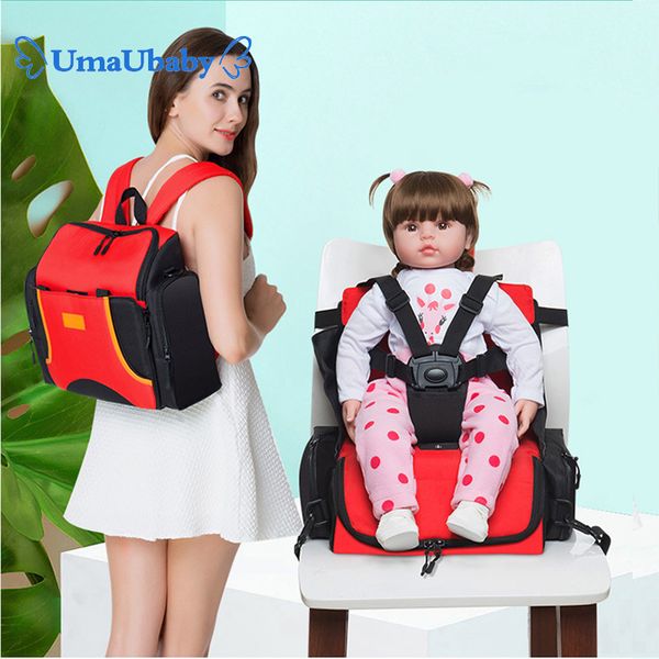 

umaubaby dining chair diaper bag maternity nappy bag large capacity mummy multifunctional outgoing portable stool baby