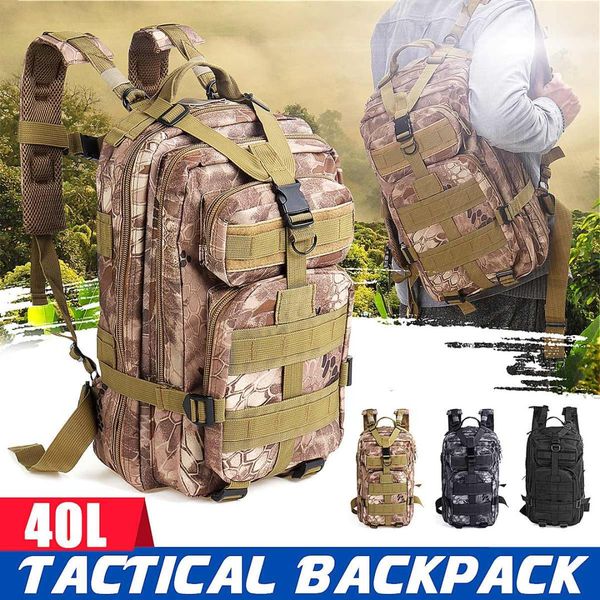 

40l oxford cloth tactical travel bag motorcycle shoulder backpack field pack large capacity outdoor hunting bags