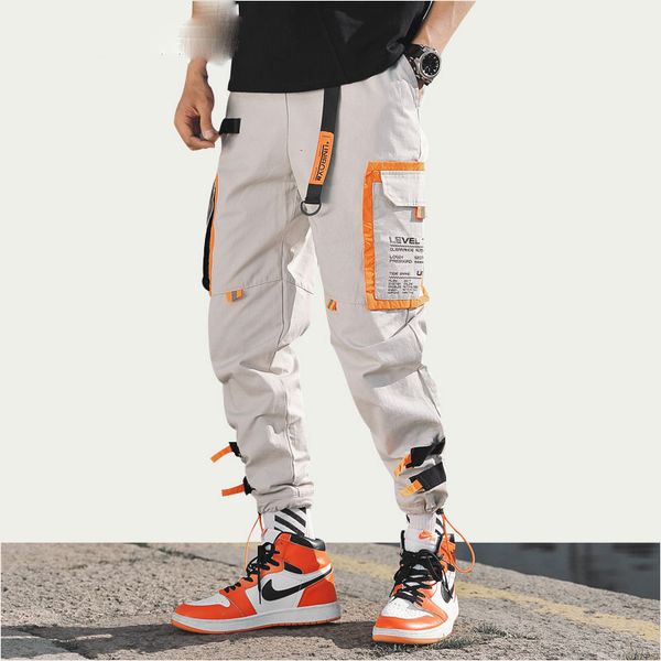 

Мульти Карманы Брюки-карго Гарегер Брюки Мужчины Хип-Хоп Мода Повседневные Спорт