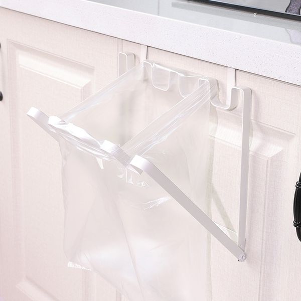 

foldable iron garbage bag hanging rack rubbish bag kitchen cupboard storage 66cy
