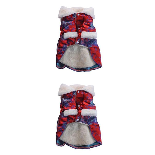 

2pcs female pet dog princess dress clothes costume skirt apparel red_m/l