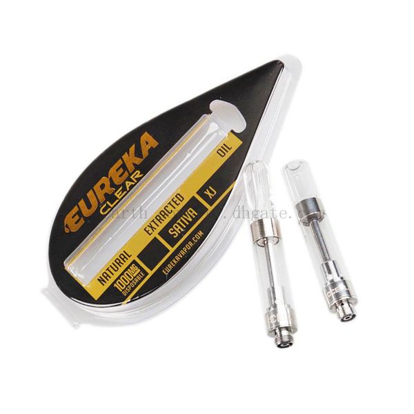 

New Eureka Clear Carts G5 Screw Vape Cartridges0.8ml1.0ml 1Gram Tank 510 Ceramic Coil Thick Oil Atomizer Vaporizer 10 Flavor