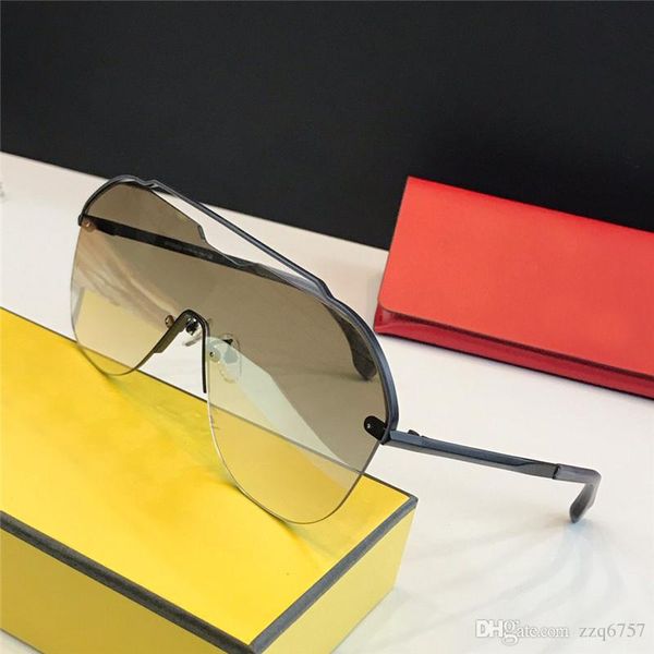 

wholesale new fashion designer sunglasses 0030 metal frameless popular avant-garde style outdoor uv400 lens eyewear, White;black