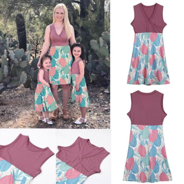 

мать и дочь boho одежда родитель-ребенок платье семьи соответствующие наряды, Blue