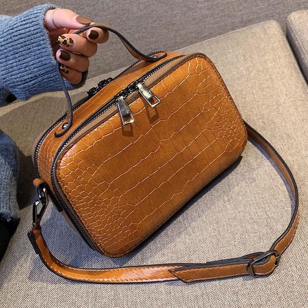 

bags for women 2019 new style stone pattern square crossbody bag fashion handbags with single shoulder slant bag mx190725
