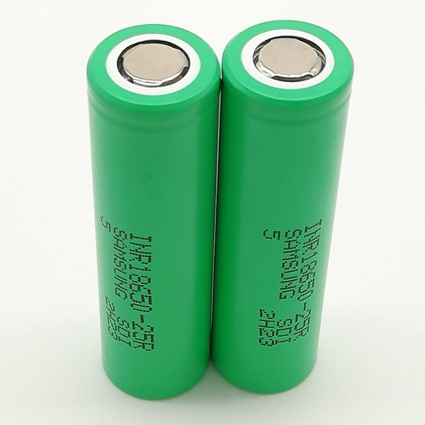 

500pcs 100% inr 25r 30q 18650 battery 2500mah imr 3.7v for lg sony samsung rechargable lithium batteries cell