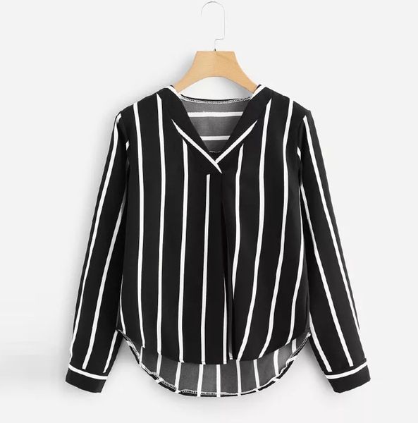 

womens and blouses autumn vintage long sleeve shirt 2019 women clothes striped korean ladies fashion clothing, White