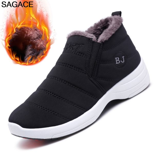 

ankle boots for women ladies winter snow boots ankle bootie cotton padded shoes solid shoes woman women zapatos de mujer, Black
