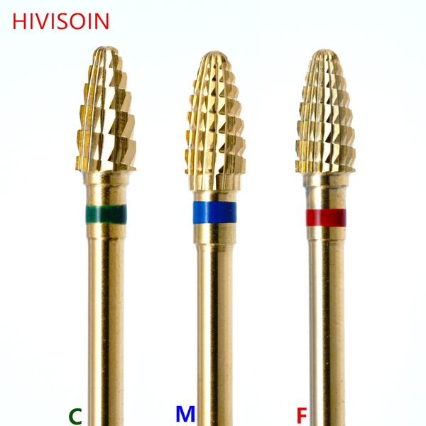 

mini cone bit - gold - hivisoin carbide nail drill bit