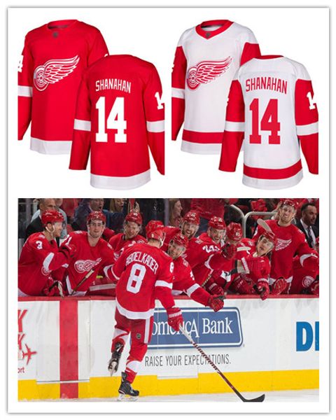 

men's brendan shanahan jersey detroit red wings 14 fanatics red home premier white away breakaway hockey jersey women's youth ccm, Black;red