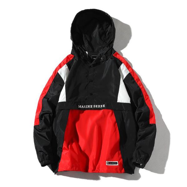 

повседневная hoodie зима осени вскользь сыпучего капюшон лоскутного открытого спорт пальто куртки tops клобук pour hommes 2019 new, Black