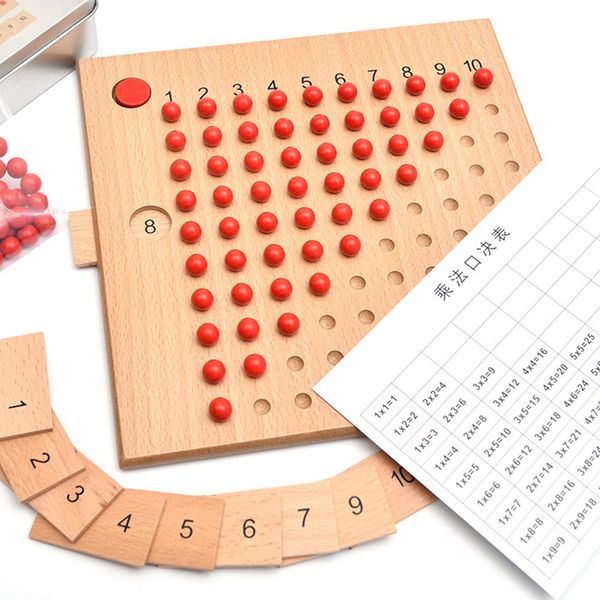 

math educational wooden toy multiplication and division bead board for early childhood training