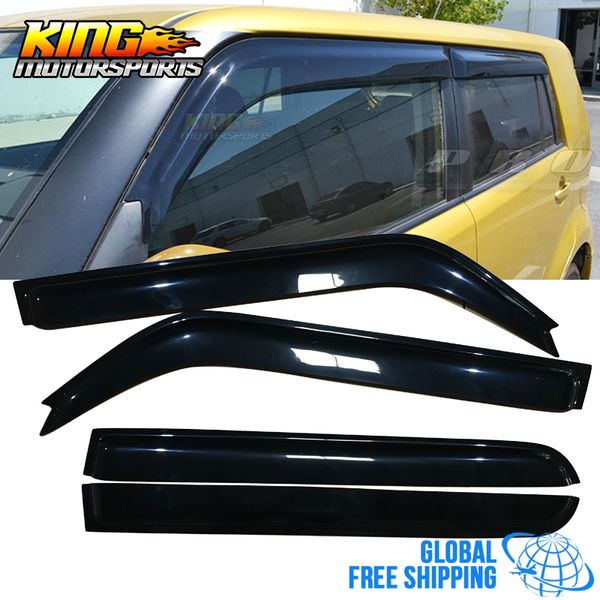 

fits 08-15 scion xb slim type acrylic window visors 4pc global ing