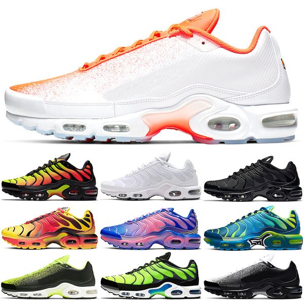

tn plus men women running shoes mens trainers triple white black solar red hyper crimson mens sports shoes sneakers size 40-46