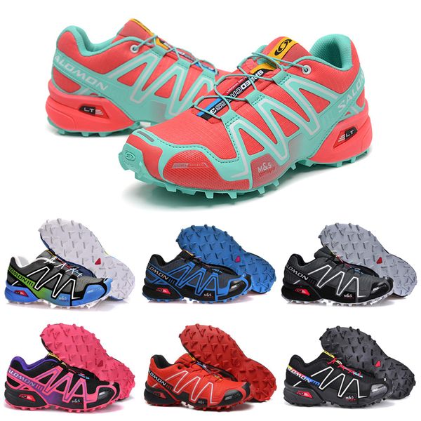 

Salomon Speedcross 3 CS Trail Running Shoes Black Blue Pink Speed Cross III Women Mens Trainer Outdoor Hiking Sports Sneakers 36-46