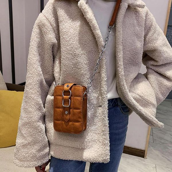 

crossbody bags for women ladies wrought iron buckle casual handbag magnetic chain shoulder bag phone bag crossbody #ng