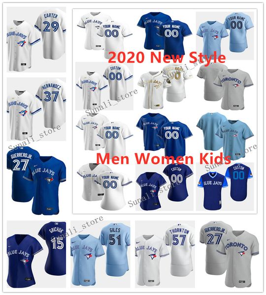 

ln 2020 baseball jerseys 43 sam gaviglio 3 brandon drury 14 tanner roark 44 rowdy tellez 37 teoscar hernandez 11 bo bichette 23 derek fisher, Blue;black
