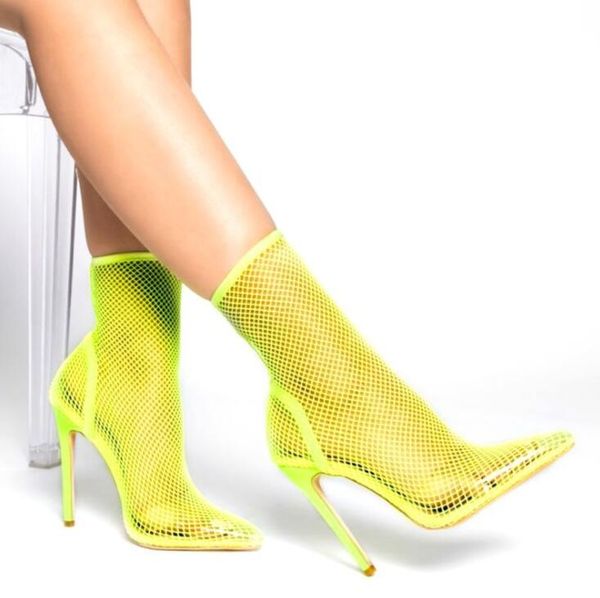 

night club fishnet womens designer sandals fashion high heel women party shoes new casual sandal for women plus size 35-46, Black