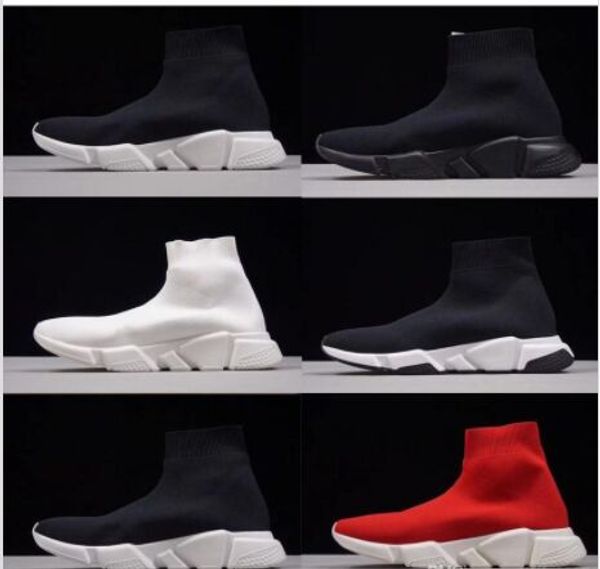

2019 women men speed sock outdoors running shoes for mens black white red speed trainer sports sneakers boots casual shoe mid socks