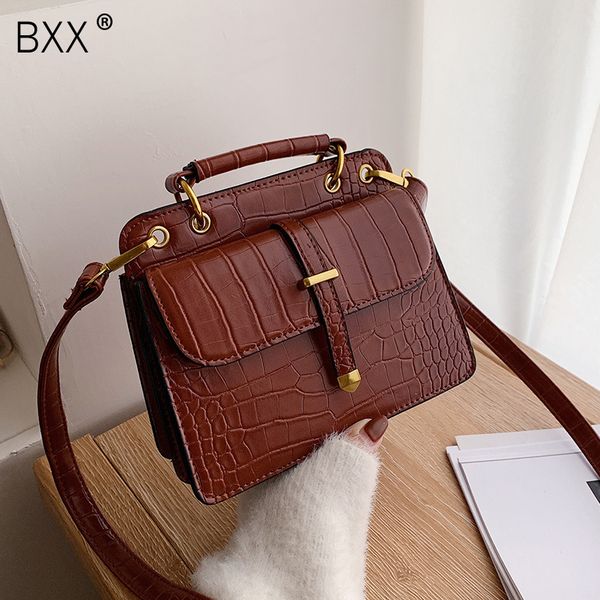 

bxx] камень шаблон pu кожа crossbody сумки для женщин 2020 весна все-матч тотализаторов леди плечо сумка сумки hk689