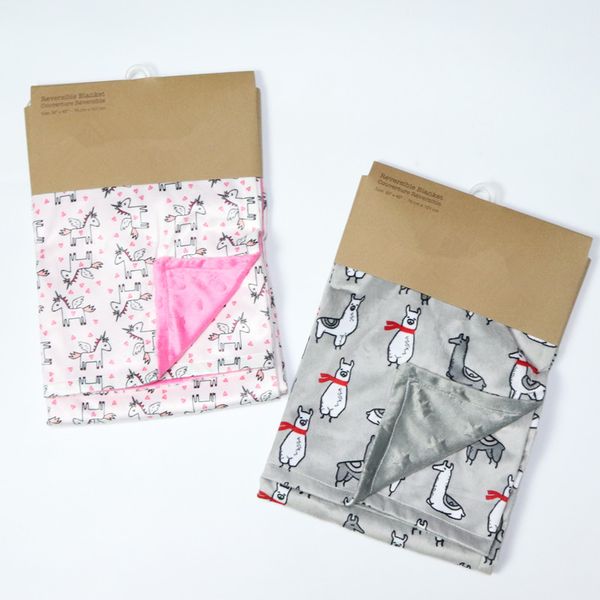 

new baby blankets double layer soft flannel minky doudou blanket infant swaddle stroller wrap for newborn baby bedding blankets