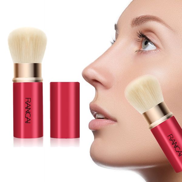 

retractable metal handle makeup brushes powder foundation blush face loose powder brush maquiagem make up cosmetic tools n