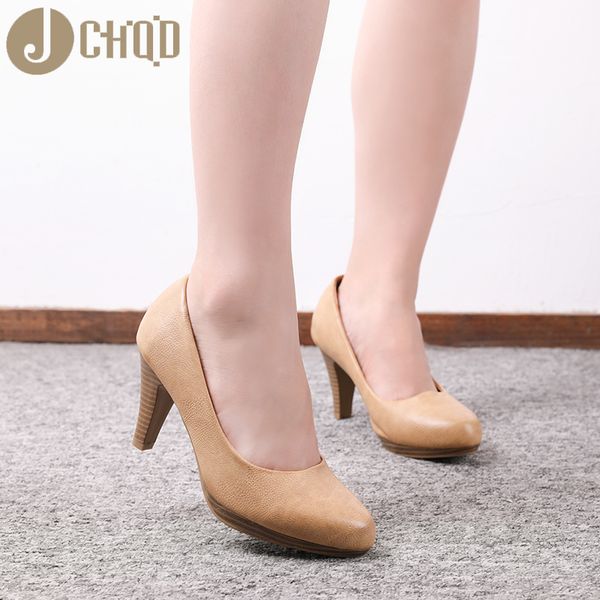

jchqd 2020 new med heels classic pumps for office ladies european size36-41 women shoes y200702, Black