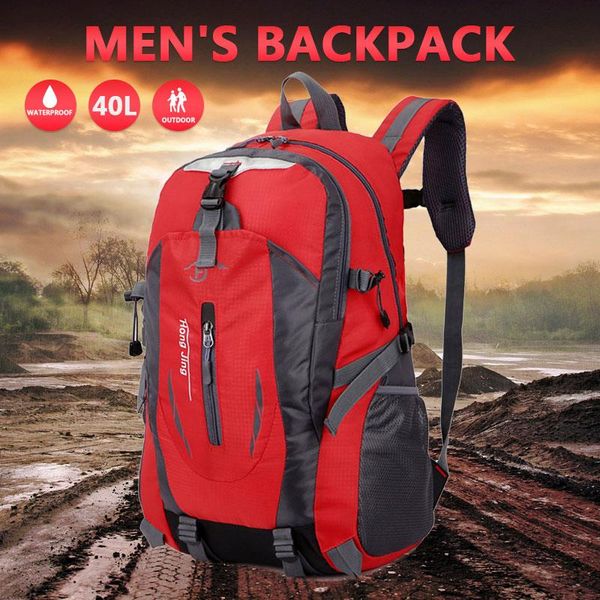

folding backpack cycling mountaineering bag backpack one strap shoulder 40l nylon cloth 3 colors hiking camping