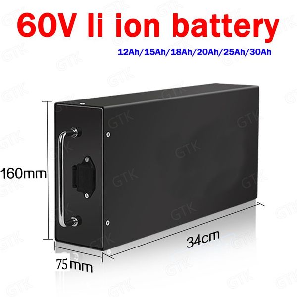 

gtk 60v 20ah 25ah 30ah 12ah 15ah 18ah lithium ion battery li ion chargeable battery for harley citycoco scooter bicycle +charger